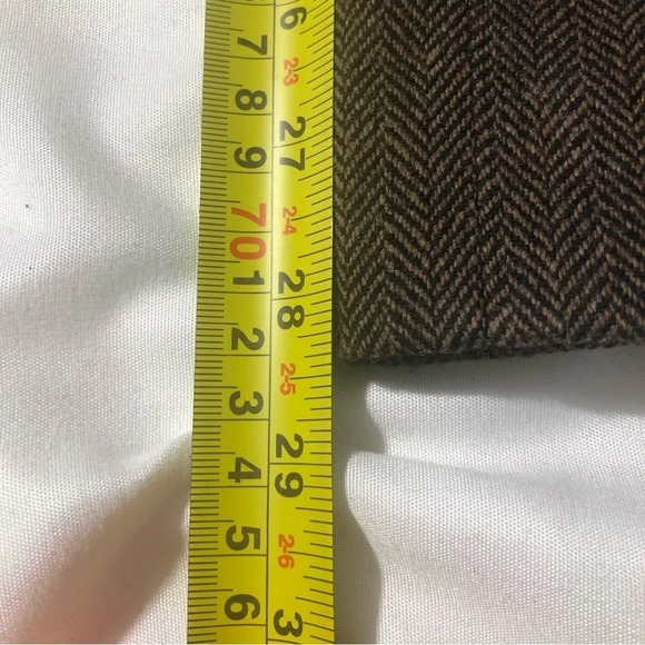 Banana Republic Reegan Wool Blend  Trousers Brown Herringbone pockets - Picture 11 of 12